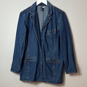 Adriana Sport VINTAGE Denim Blazer/Overcoat size M